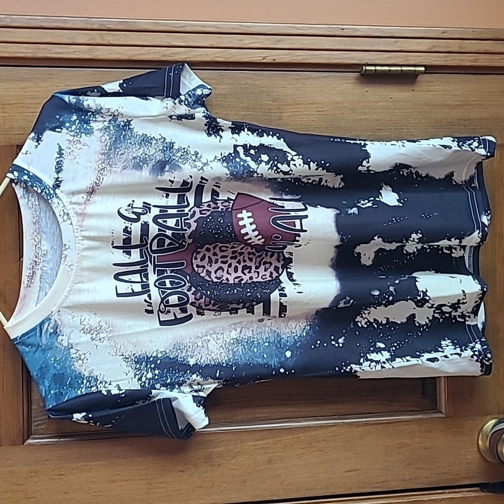 NWOT Football splash Tee Shirt